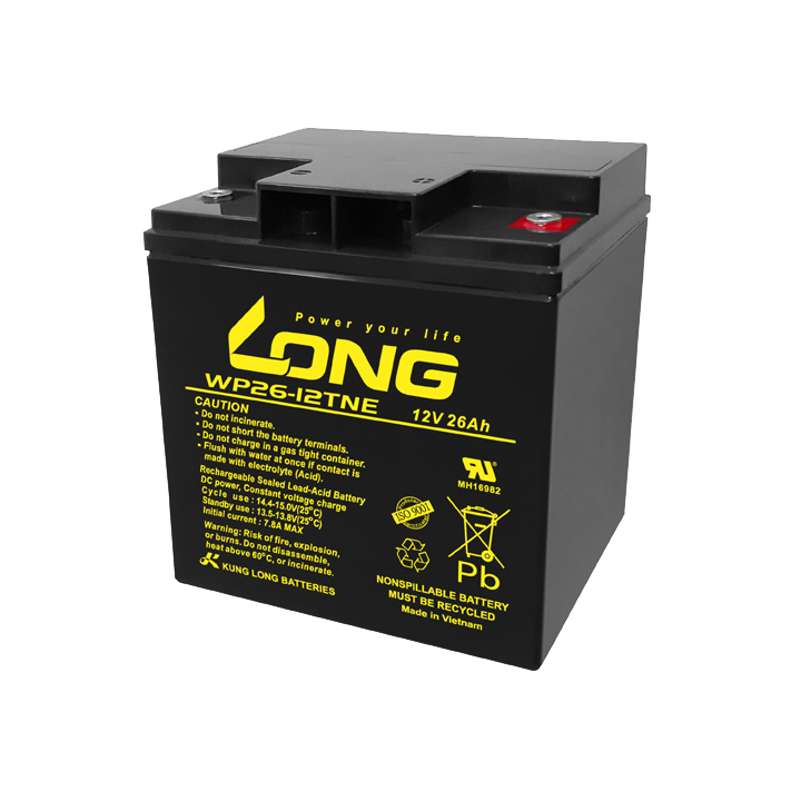 Rollstuhlbatterie 26Ah 12V Long WP26-12TNE | telebaterias.com