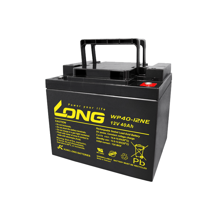 Batería para silla de ruedas 40Ah 12V Long WP40-12NE | telebaterias.com