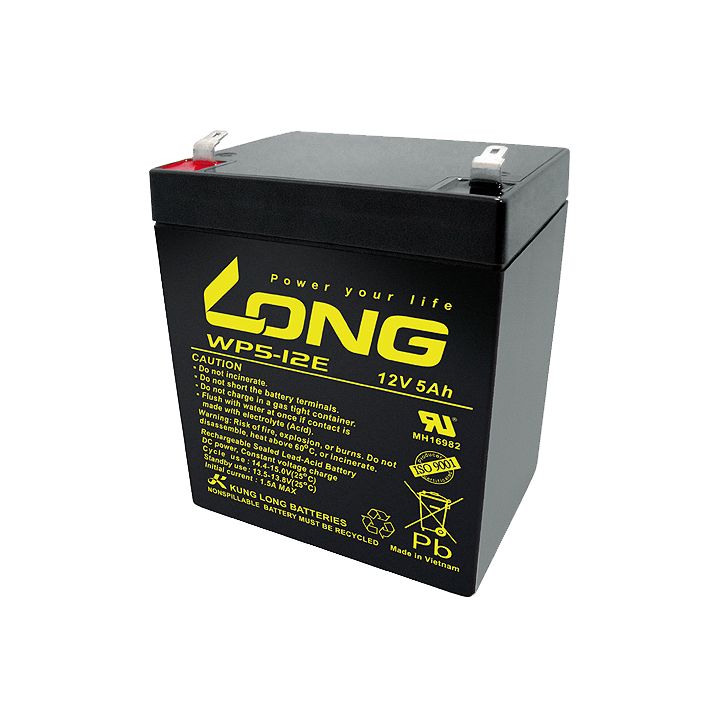 Batterie pour fauteuil roulant 5Ah 12V Long WP5-12E | telebaterias.com