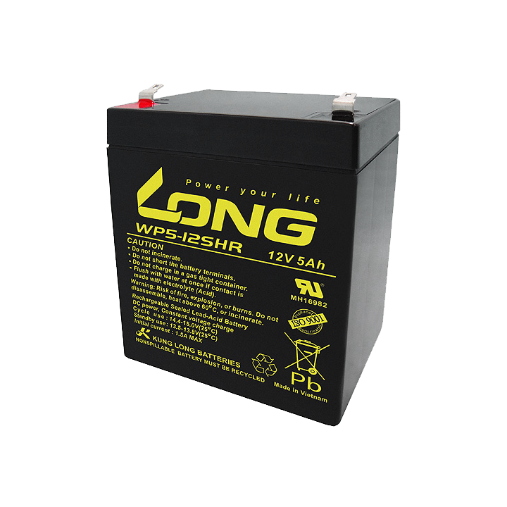 Batería para SAI 5Ah 12V Long WP5-12SHR | telebaterias.com