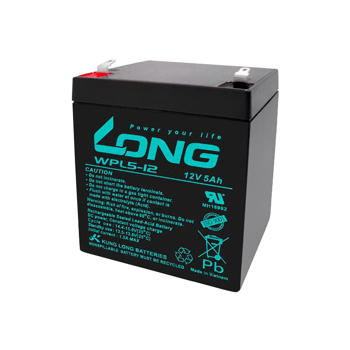 Batería para SAI 5Ah 12V Long WPL5-12 | telebaterias.com