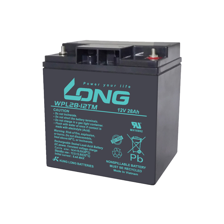 Batería para SAI 28Ah 12V Long WPL28-12TM | telebaterias.com