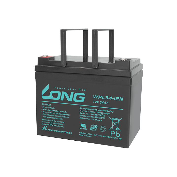 Batterie pour onduleur 34Ah 12V Long WPL34-12N | telebaterias.com