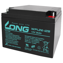 Batería para SAI 26Ah 12V Long WPL26-12B | telebaterias.com