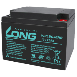 UPS battery 26Ah 12V Long WPL26-12NB | telebaterias.com