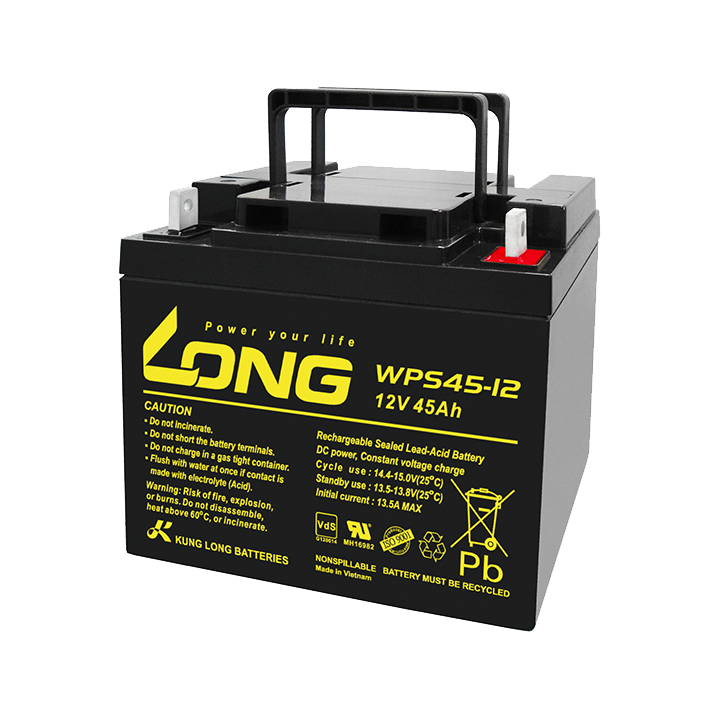 Batería para SAI 45Ah 12V Long WPS45-12 | telebaterias.com