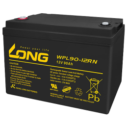 Batería para SAI 90Ah 12V Long WPL90-12RN | telebaterias.com