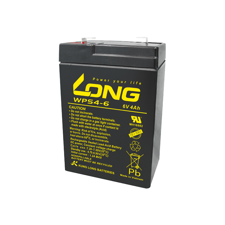Batería para SAI 4Ah 6V Long WPS4-6 | telebaterias.com