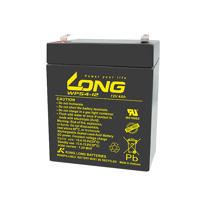 UPS battery 4Ah 12V Long WPS4-12 | telebaterias.com