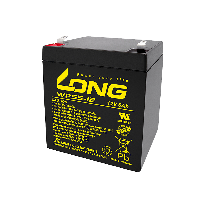 Batería para SAI 5Ah 12V Long WPS5-12 | telebaterias.com