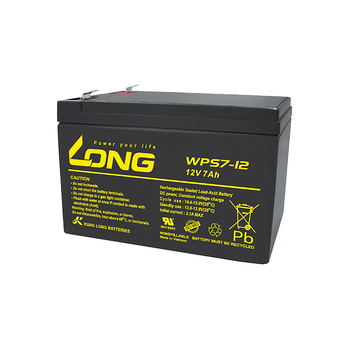Batería para SAI 7Ah 12V Long WPS7-12 | telebaterias.com