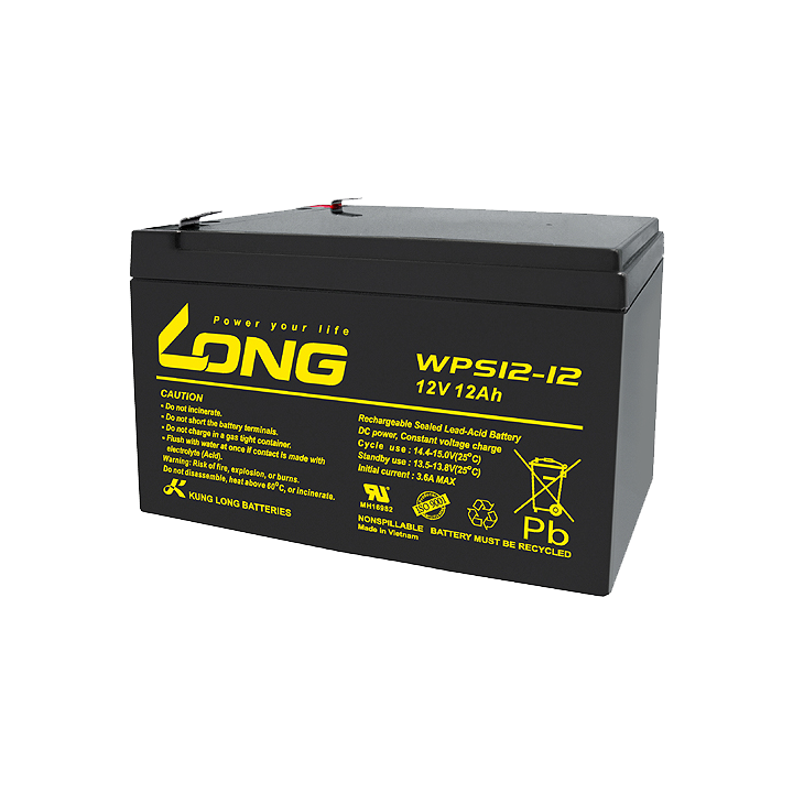 Batería para SAI 12Ah 12V Long WPS12-12 | telebaterias.com