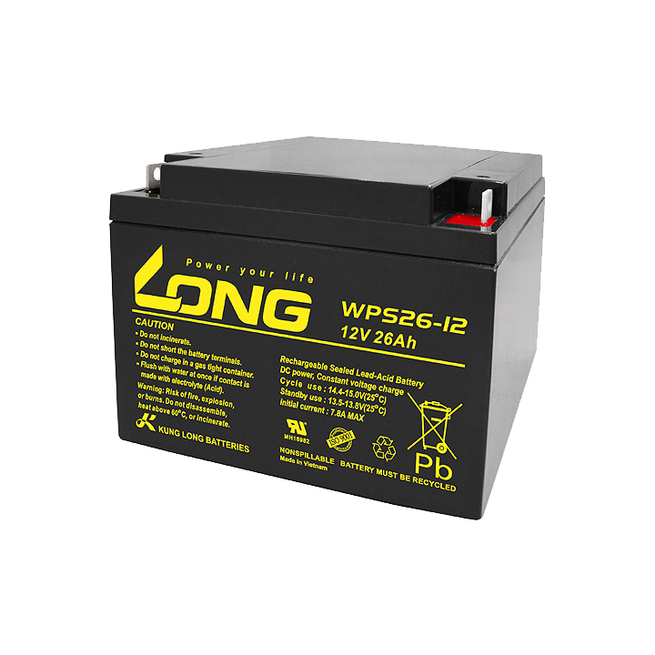 Batteria per UPS 26Ah 12V Long WPS26-12 | telebaterias.com