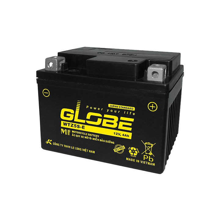 Car battery 4Ah 12V Long WTZ5S-E | telebaterias.com