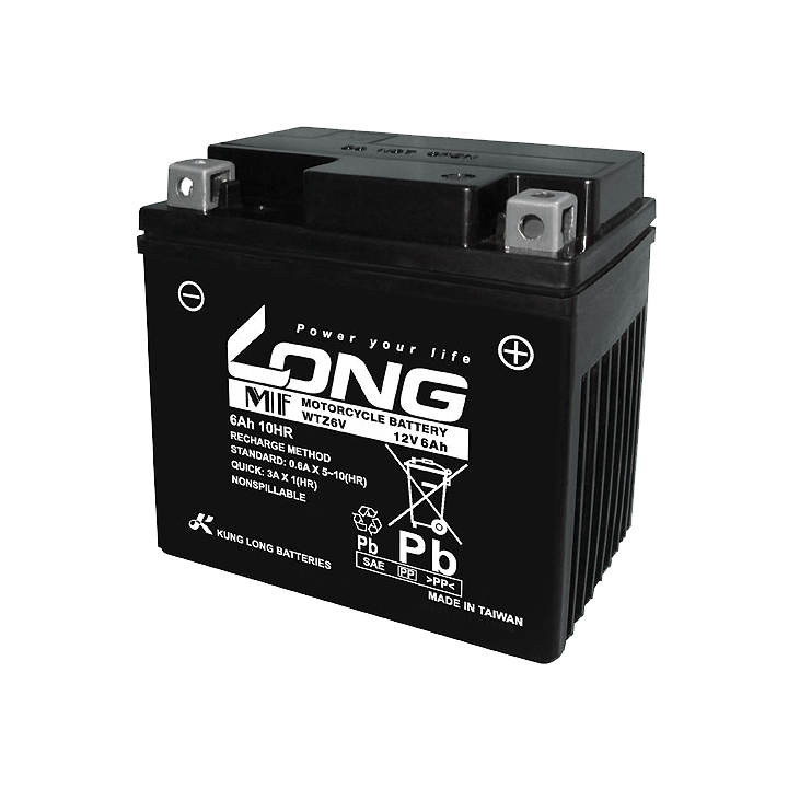 Autobatterie 6Ah 12V Long WTZ6V | telebaterias.com