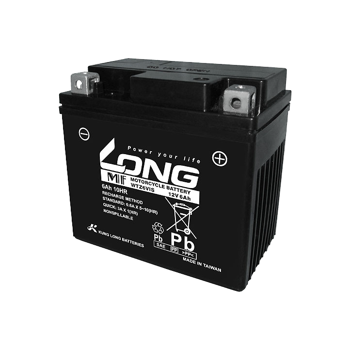 Batteria per auto 6Ah 12V Long WTZ6VIS | telebaterias.com