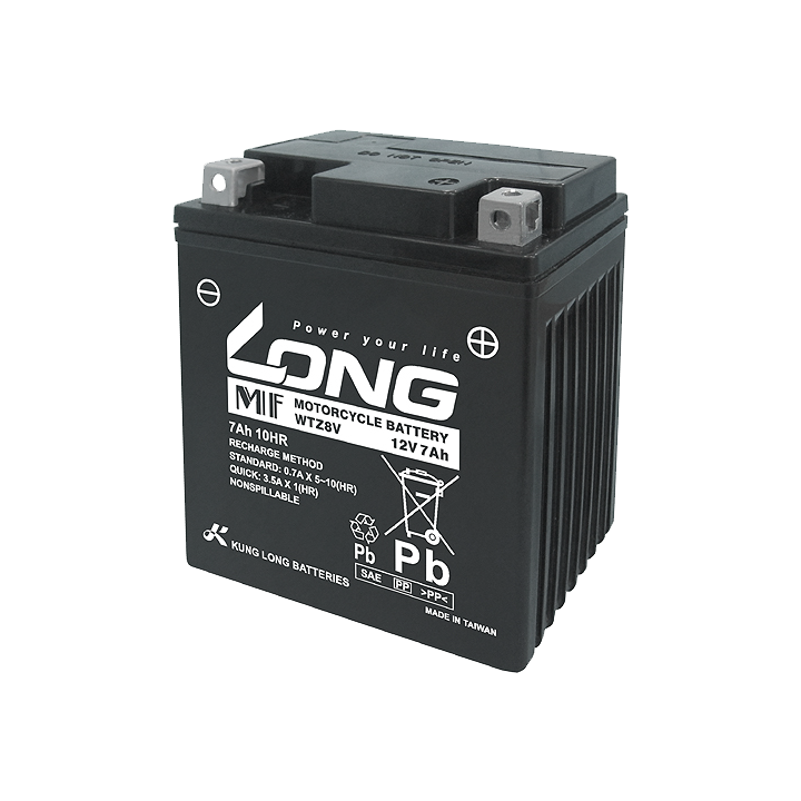 Batterie de voiture 7Ah 12V Long WTZ8V | telebaterias.com