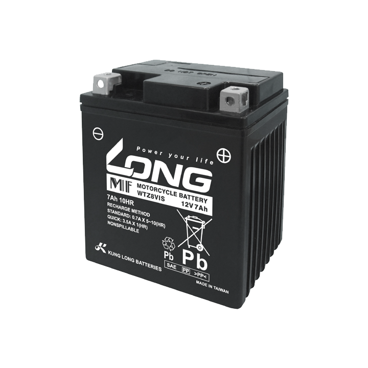 Batteria per auto 7Ah 12V Long WTZ8VIS | telebaterias.com