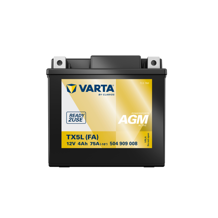 Motorradbatterie 4Ah 12V 75A Varta 504909008 | telebaterias.com
