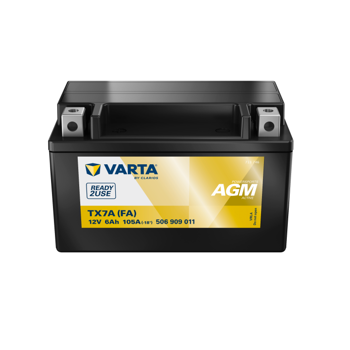 Batería de moto 6Ah 12V 105A Varta 506909011 | telebaterias.com